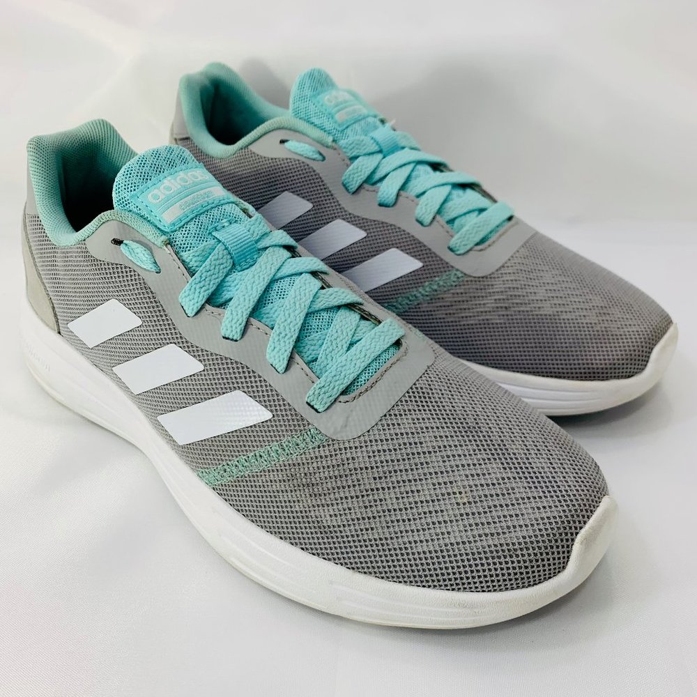 Adidas Cloudfoam Womens Shoes Size 8 Athletic Sneakers HWA 1Y3001 Gray Torquoise